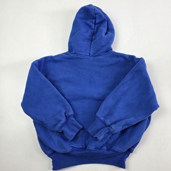 YZY Gap Hoodie Youth Small 6-7 Blue Pullover Kangaroo Pocket Drop Shoulder Kids - Picture 10 of 11